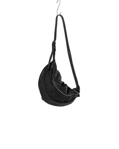 MA+ MACROSS Maurizio Amadei BY302 SY 1.0 Large Slice Belt Bag cow vachetta leather black hide m 1