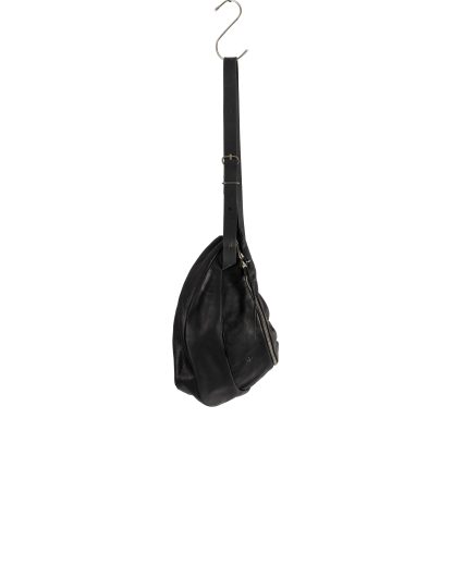 MA+ MACROSS Maurizio Amadei BY302 SY 1.0 Large Slice Belt Bag cow vachetta leather black hide m 3