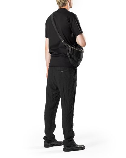 MA+ MACROSS Maurizio Amadei BY302 SY 1.0 Large Slice Belt Bag cow vachetta leather black hide m 6