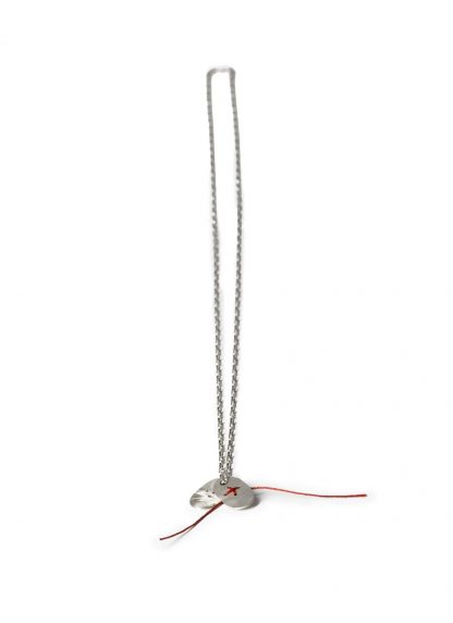 MA+ Maurizio Amadei AC83 2 Button Silver Necklace Halskette 925 sterling silver hide m 1