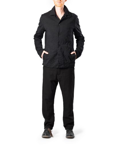 POEME BOHEMIEN GB 18 T 410 99 Men Shirt Jacket Lined Herren Jacke Blazer cotton wool mtf elastan black hide m 5