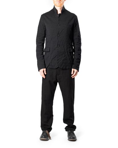 POEME BOHEMIEN GI 02 T 410 99 Men Unconstructed Jacket Lined Herren Jacke Blazer cotton wool mtf elastan black hide m 4
