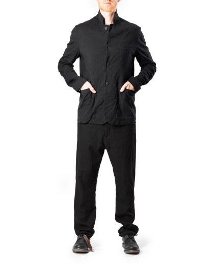 POEME BOHEMIEN GI 02 T 410 99 Men Unconstructed Jacket Lined Herren Jacke Blazer cotton wool mtf elastan black hide m 5