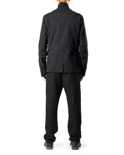 POEME BOHEMIEN GI 02 T 410 99 Men Unconstructed Jacket Lined Herren Jacke Blazer cotton wool mtf elastan black hide m 7