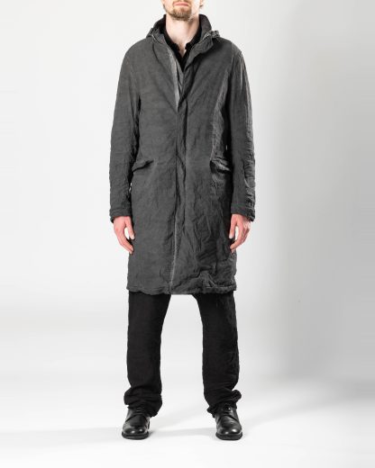 POEME BOHEMIEN PA 10 T 120 85 Men Unlined Military Parka Herren Jacke Coat Jacket cotton linen mtf ea dark grey hide m 4
