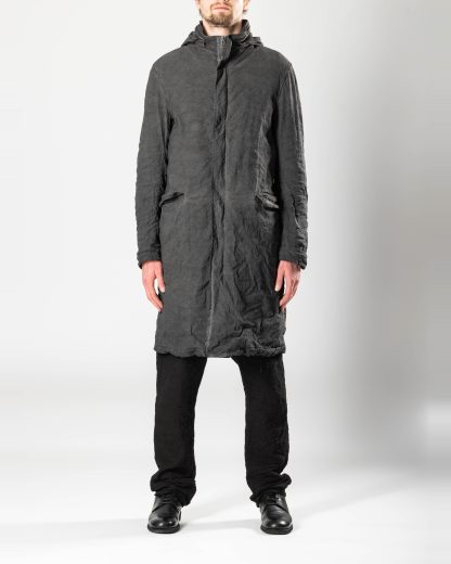 POEME BOHEMIEN PA 10 T 120 85 Men Unlined Military Parka Herren Jacke Coat Jacket cotton linen mtf ea dark grey hide m 5