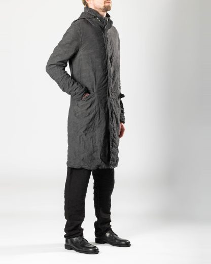 POEME BOHEMIEN PA 10 T 120 85 Men Unlined Military Parka Herren Jacke Coat Jacket cotton linen mtf ea dark grey hide m 7