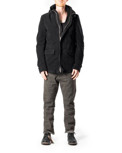POEME BOHEMIEN PA 20 T 408 99 Men Short Military Parka Herren Jacke Coat Jacket cotton black hide m 4