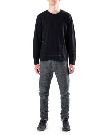Taichi Murakami Men T Shirt U Long Sleeve Herren Longsleeve Tshirt sea island cotton black hide m 3