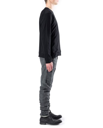 Taichi Murakami Men T Shirt U Long Sleeve Herren Longsleeve Tshirt sea island cotton black hide m 4