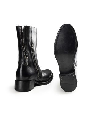A DICIANNOVEVENTITRE A1923 AUGUSTA ST3 Men Double Zip Boot Herren Schuh Shoe Stiefel goodyear clean kangaroo leather black hide m 1