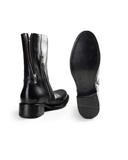 A DICIANNOVEVENTITRE A1923 AUGUSTA ST3 Men Double Zip Boot Herren Schuh Shoe Stiefel goodyear clean kangaroo leather black hide m 1