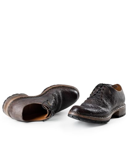 EMATYTE F W03H NW Men One Piece Shoe Herren Schuh Derby washed horse culatta leather crust brown grey hide m 1