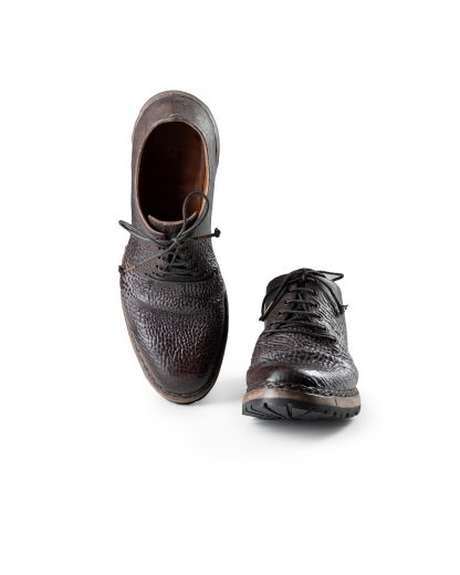 EMATYTE F W03H NW Men One Piece Shoe Herren Schuh Derby washed horse culatta leather crust brown grey hide m 10