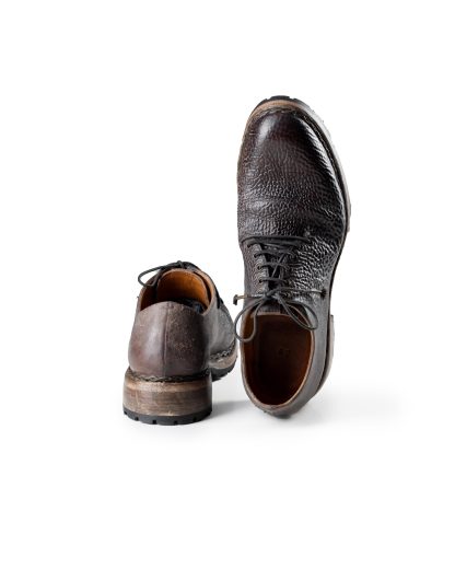 EMATYTE F W03H NW Men One Piece Shoe Herren Schuh Derby washed horse culatta leather crust brown grey hide m 9