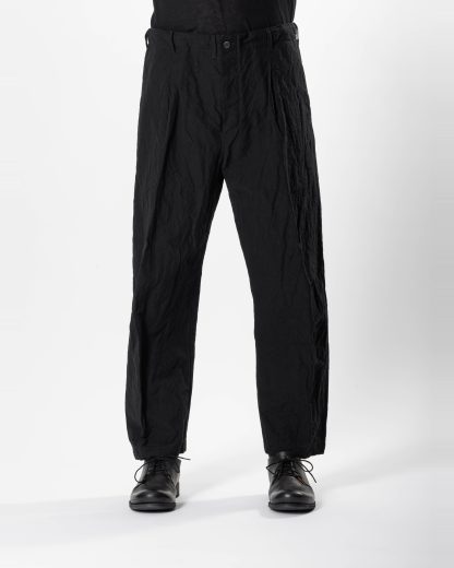 FORME D’EXPRESSION HP030 B24B Men Baggy Casual Pants Herren Hose Trousers linen cotton black hide m 3