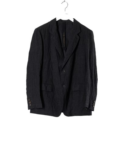 FORME D’EXPRESSION UG069 ELDB Men Half Lined 2 Button Jacket Delave Blazer Herren Jacke linen cotton off black hide m 1
