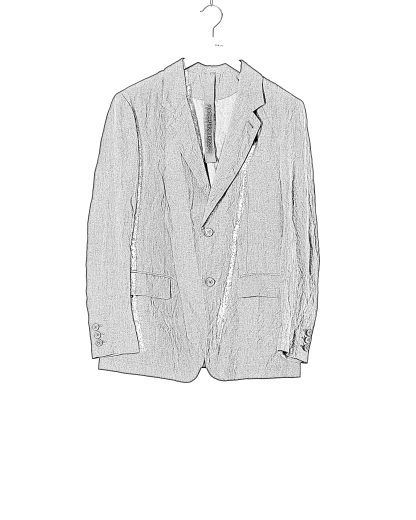 FORME D’EXPRESSION UG069 ELDB Men Half Lined 2 Button Jacket Delave Blazer Herren Jacke linen cotton off black hide m 2