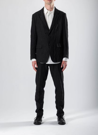 FORME D’EXPRESSION UG069 ELDB Men Half Lined 2 Button Jacket Delave Blazer Herren Jacke linen cotton off black hide m 4
