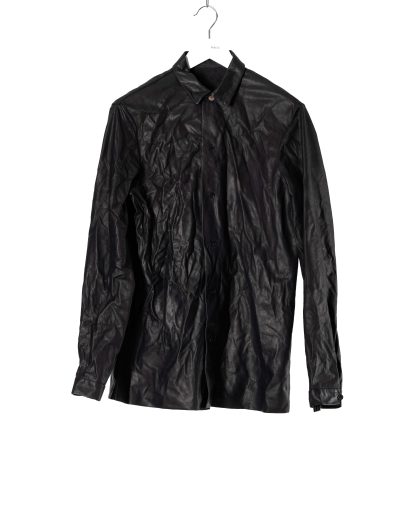 M.A+ Maurizio Amadei H222 SY 0.5 Men Med Fit Shirt Herren Hemd soft cow leather black hide m 1