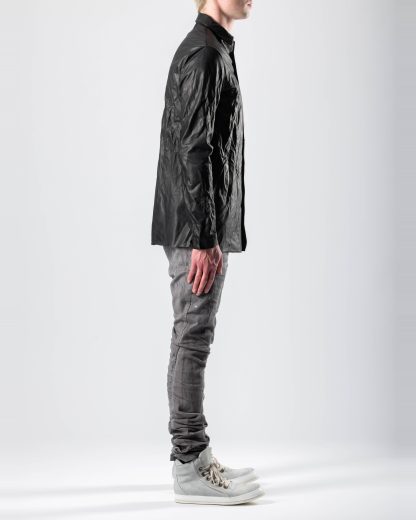 M.A+ Maurizio Amadei H222 SY 0.5 Men Med Fit Shirt Herren Hemd soft cow leather black hide m 6