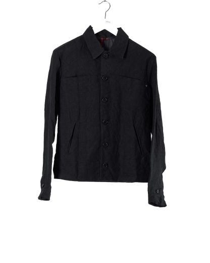 MA+ Maurizio Amadei J250 LCMR Men Trucker Jacket Herren Jacke linen cotton black hide m 1