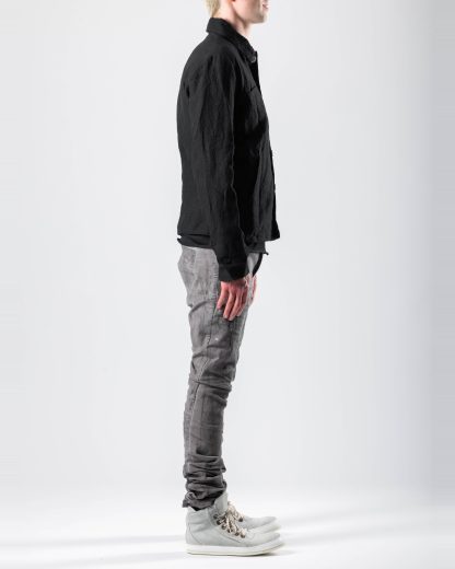 MA+ Maurizio Amadei J250 LCMR Men Trucker Jacket Herren Jacke linen cotton black hide m 7
