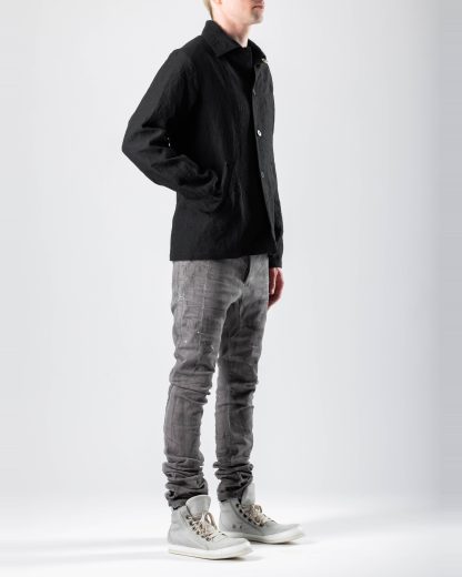 MA+ Maurizio Amadei J34 LCMR Men 2 Pocket Straight Jacket Herren Jacke linen cotton black hide m 6