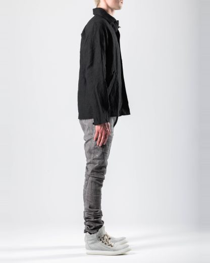 MA+ Maurizio Amadei J34 LCMR Men 2 Pocket Straight Jacket Herren Jacke linen cotton black hide m 7