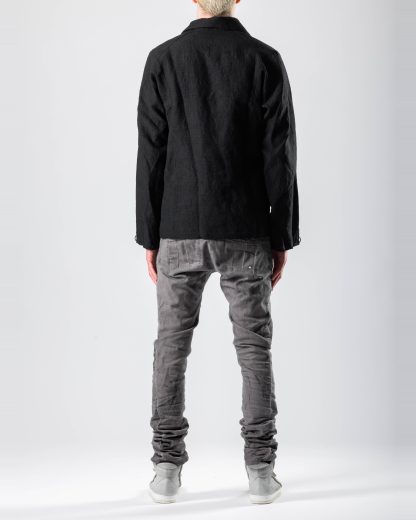 MA+ Maurizio Amadei J34 LCMR Men 2 Pocket Straight Jacket Herren Jacke linen cotton black hide m 8