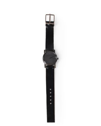 Taichi Murakami Typ 004 Watch 12H Selfwinding Uhr black clock hands black strap 925 sterling silver blackened hide m 1