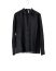 LABEL UNDER CONSTURCTION 45FSH271 14X BK Men Hidden Buttonholes Shirt Herren Hemd linen black hide m 1