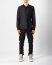LABEL UNDER CONSTURCTION 45FSH271 14X BK Men Hidden Buttonholes Shirt Herren Hemd linen black hide m 3