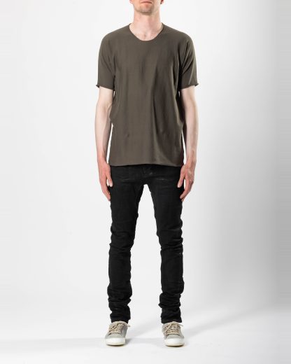 LABEL UNDER CONSTURCTION 45YTS521 ZER3:1 Men Crew Neck Arched Tee Herren T Shirt cotton military hide m 3