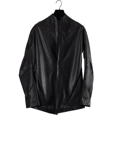 LEON EMANUEL BLANCK FP M SB 01 Men Forced Perspective Short Blazer Jacket Herren Leder Jacke perforated horse leather black hide m 1