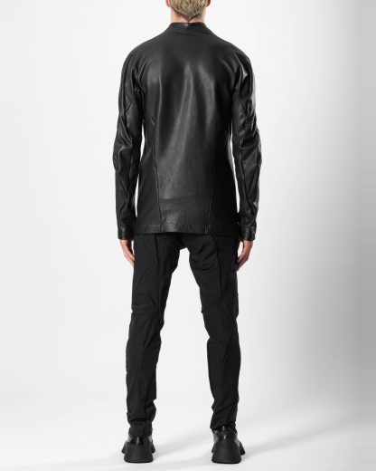 LEON EMANUEL BLANCK FP M SB 01 Men Forced Perspective Short Blazer Jacket Herren Leder Jacke perforated horse leather black hide m 8