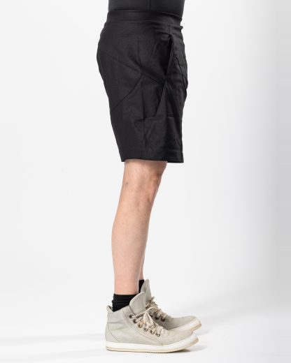 LEON EMANUEL BLANCK LEB DIS M Bermuda 01 Men Distortion Bermuda Shorts Pants Herren Hose Trousers linen cotton ea black hide m 4