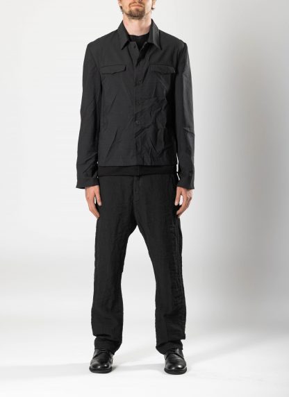 KANG M:SHJ 010 SAN Men 2 Front Pocket Shirt Jacket Herren Hemd virgin wool black hide m 4