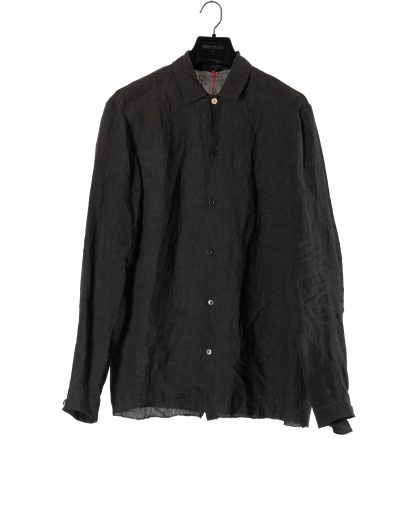 M.A+ Maurizio Amadei H222 LL9 Men Medium Fit Shirt Herren Hemd linen black hide m 1