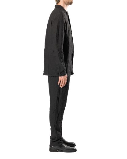M.A+ Maurizio Amadei H222 LL9 Men Medium Fit Shirt Herren Hemd linen black hide m 4