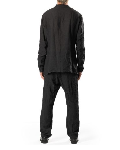 M.A+ Maurizio Amadei H222 LL9 Men Medium Fit Shirt Herren Hemd linen black hide m 5