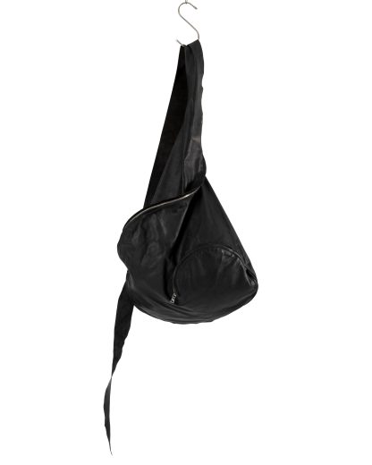 MA+ MACROSS MAURIZIO AMADEI BB1 SY 1.0 Double Strap Cargo Bag Tasche soft cow leather black hide m 1