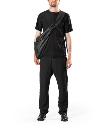 MA+ MACROSS MAURIZIO AMADEI BB1 SY 1.0 Double Strap Cargo Bag Tasche soft cow leather black hide m 5