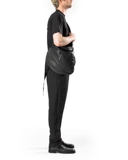 MA+ MACROSS MAURIZIO AMADEI BB1 SY 1.0 Double Strap Cargo Bag Tasche soft cow leather black hide m 8
