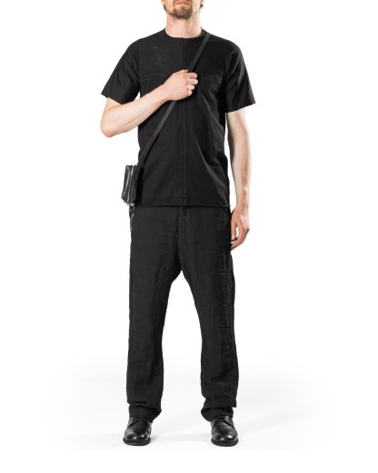 MA+ MACROSS MAURIZIO AMADEI BC21 CU 1.5 Zipped Pochette With Short Strap Tasche horse leather black hide m 4