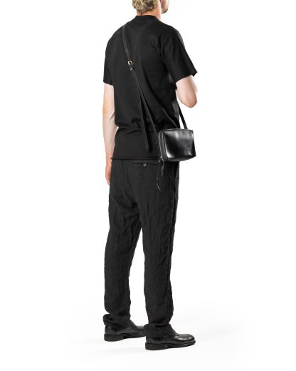 MA+ MACROSS MAURIZIO AMADEI BC21 CU 1.5 Zipped Pochette With Short Strap Tasche horse leather black hide m 7