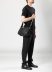 MA+ MACROSS MAURIZIO AMADEI BM22Z SY 1.0 Medium Rectangular Shoulder Bag soft cow leather black hide m 5
