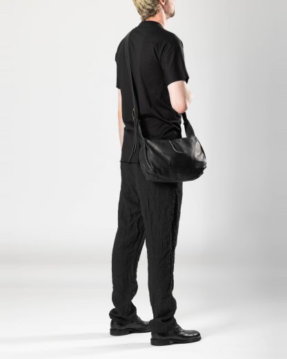 MA+ MACROSS MAURIZIO AMADEI BM22Z SY 1.0 Medium Rectangular Shoulder Bag soft cow leather black hide m 7