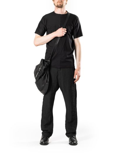 MA+ MACROSS MAURIZIO AMADEI BO500 SY 1.0 Double Zip Round Bag:Backpack Tasche Rucksack soft cow leather black hide m 7