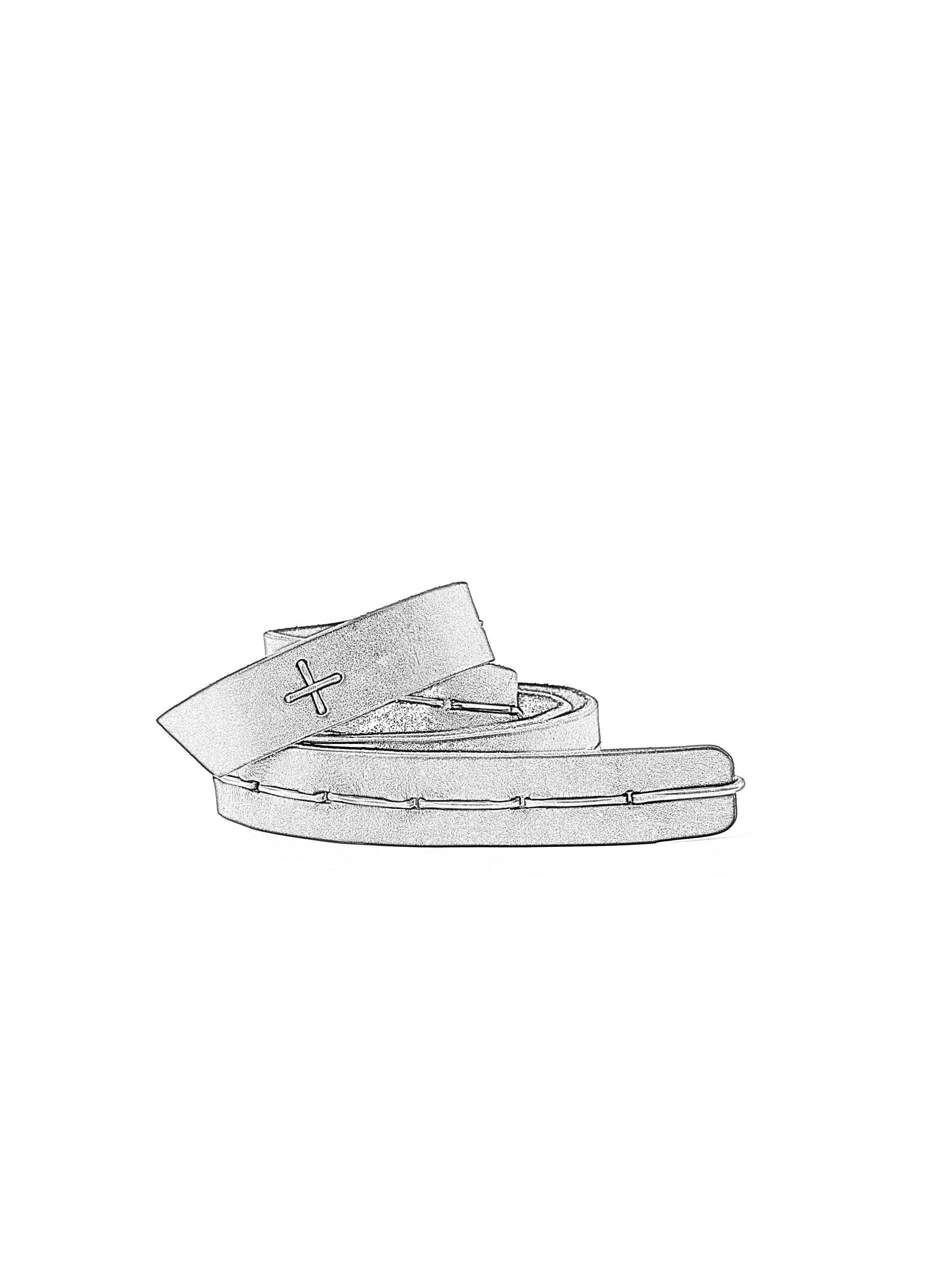 MA+ MACROSS Maurizio Amadei EJ3C Silver Staple Hook Buckle Medium Belt Gürtel cow leather black hide m 2 MA+ MACROSS Maurizio Amadei EJ3C Silver Staple Hook Buckle Medium Belt Gürtel cow leather black hide m 2